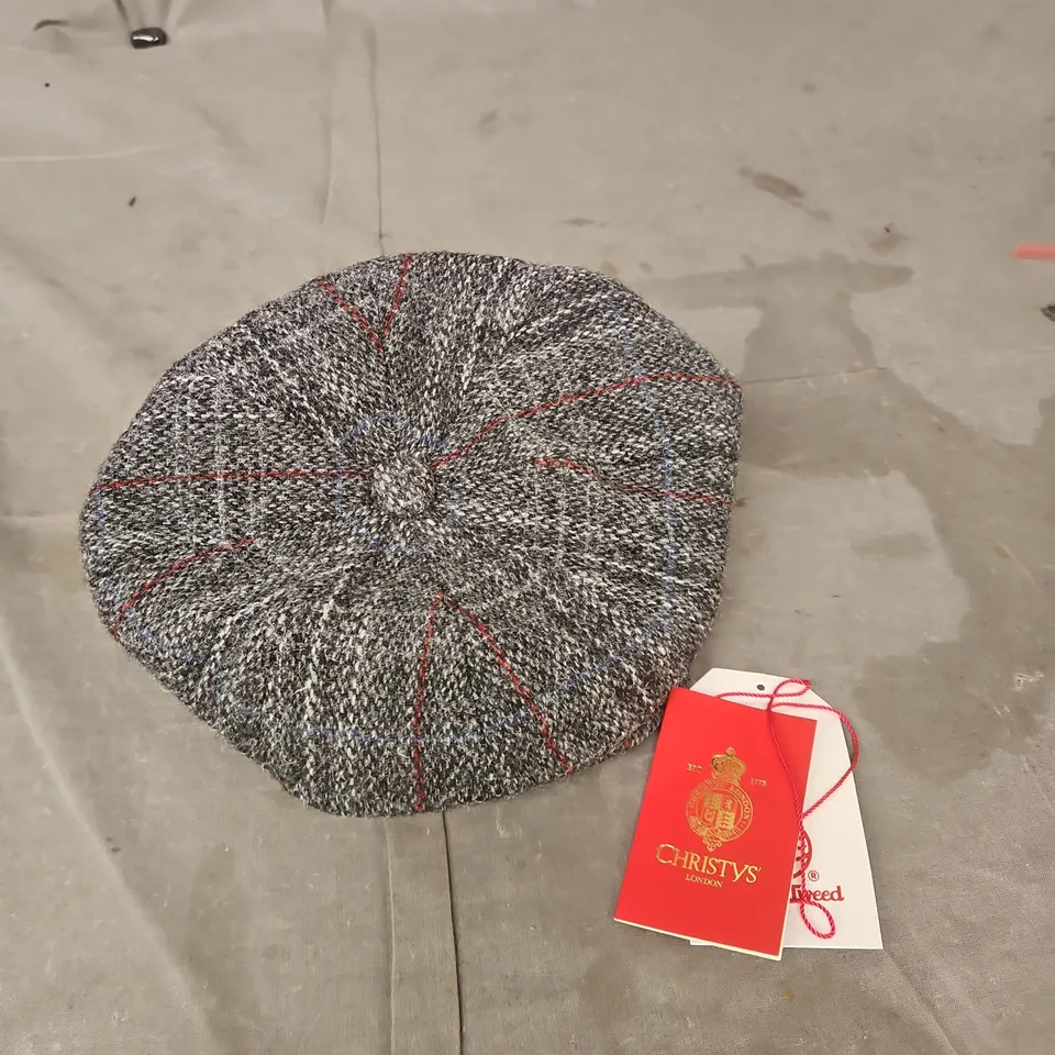 CHRISTYS LONDON HARRIS TWEED FLAT CAP