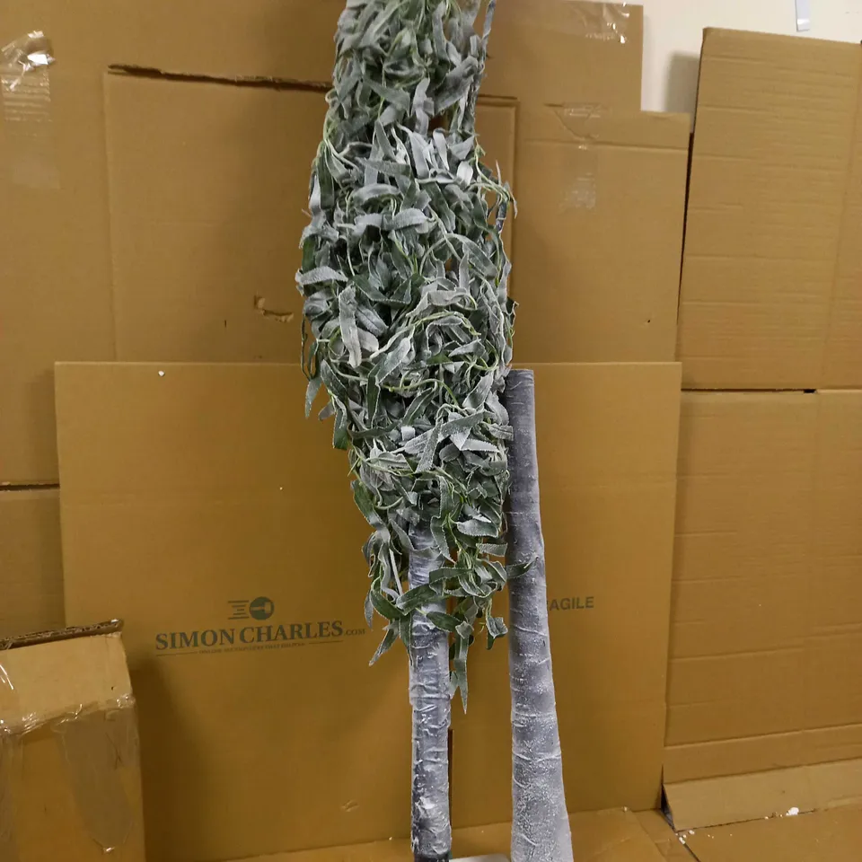 ALISON CORK 180CM PRE-LIT GREEN LEAF DETAIL INDOOR WILLOW TREE