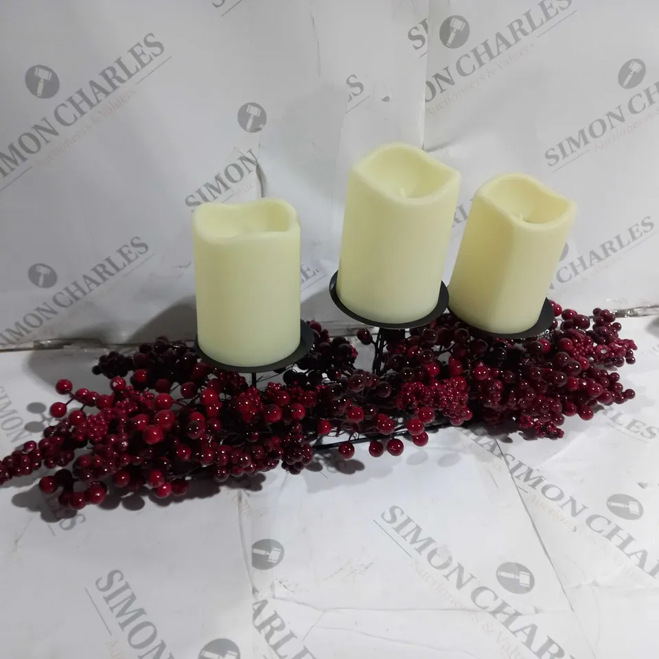 BOXED HOME REFLECTIONS MIXED BERRY CANDLE HOLDER 