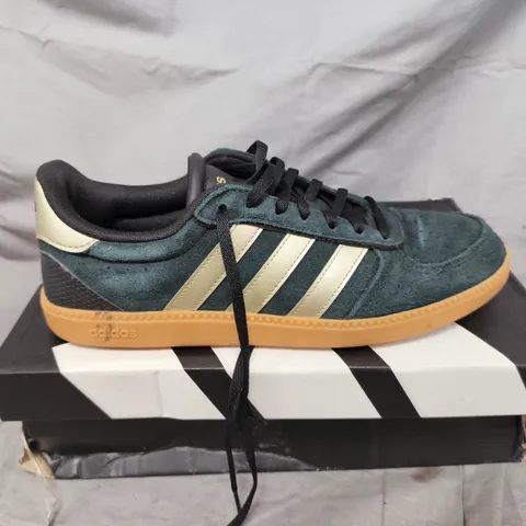 ADIDAS BREAKNET SLEEK WOMEN'S TRAINERS – TEAL/GREEN SUEDE, GUM SOLE - UK 7