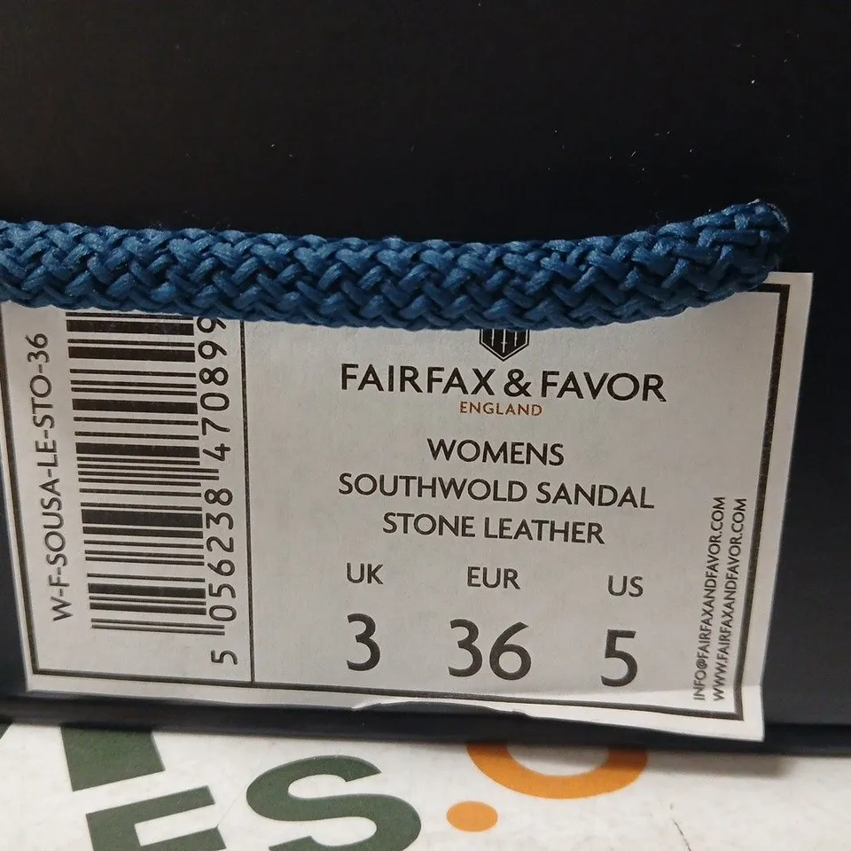 FAIRFAX & FAVOR WOMEN'S SOUTHWOLD SANDAL – STONE LEATHER - UK 3