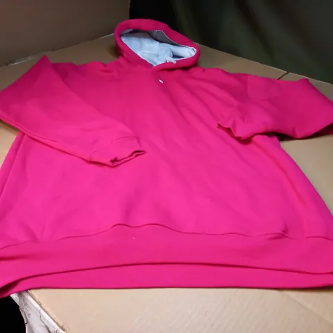 DESIGNER PINK FRONT POCKET OVERSIZED HOODIE - LARGE