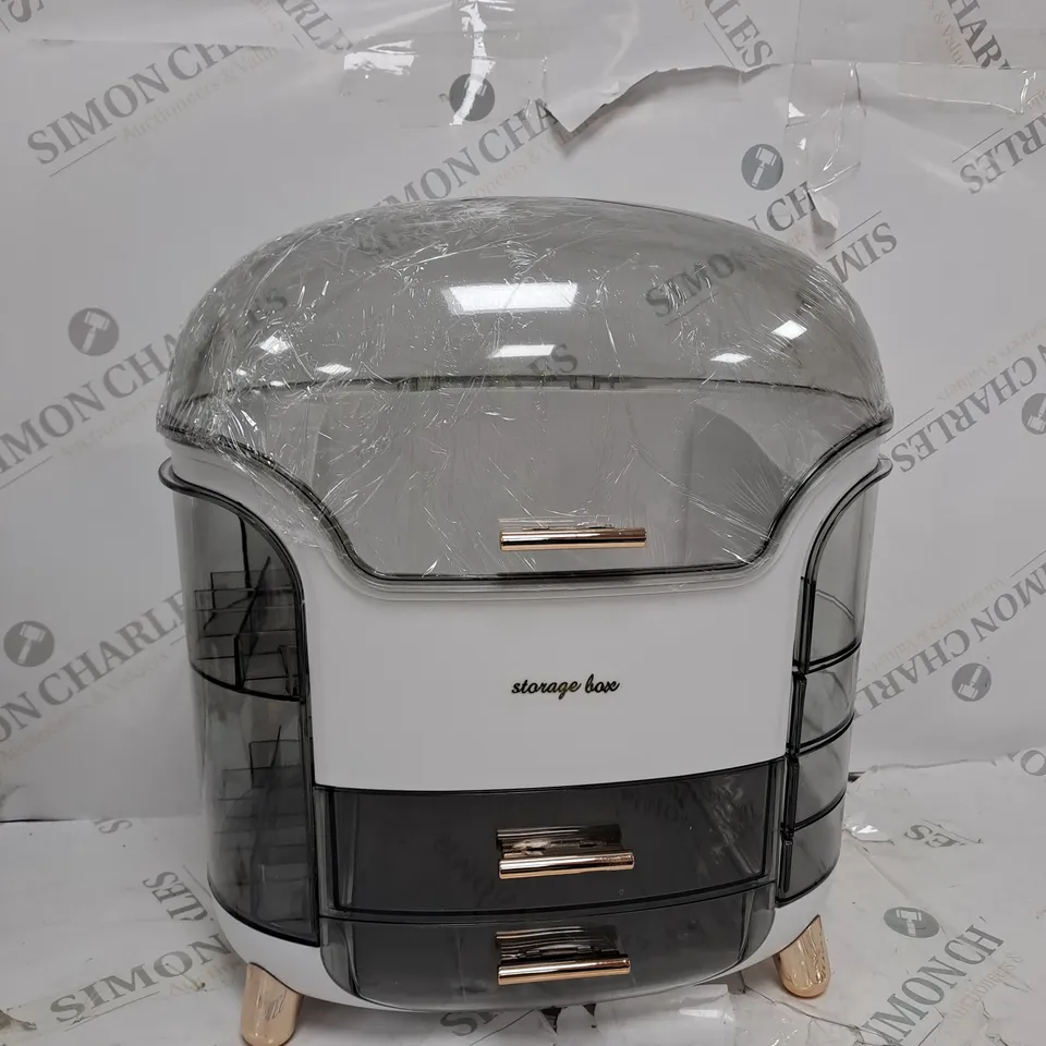 STORAGE BOX WHITE & STAINED BLACK