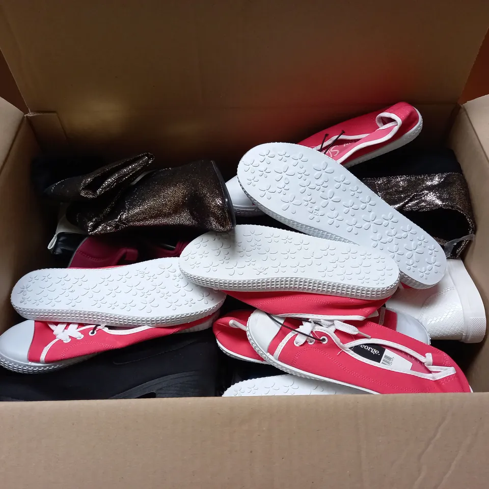 LARGE QUANTITY OF ASSORTED WOMENS SHOES IN VARIOUS SIZES, COLOURS AND STYLES