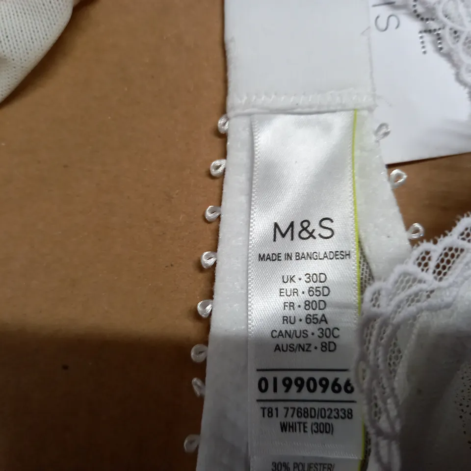 PAIR OF M&S UNDERWIRED BRAS - SIZE 30C AND 30D