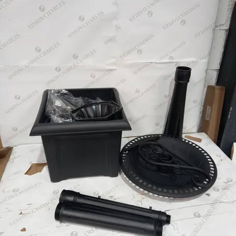 LUXFORM LIGHTING DUAL POWERED WILDLIFE LAMP POST WITH PLANTER & BIRDFEEDER