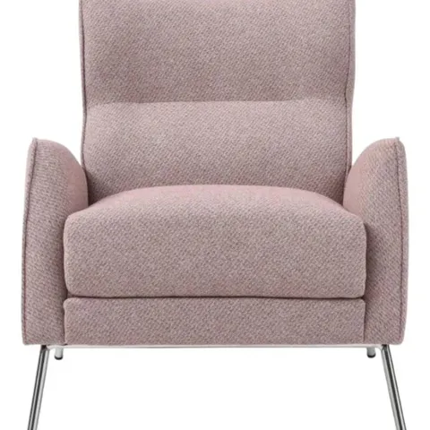 BOXED CHLOE FABRIC ACCENT CHAIR - PINK (1 BOX)