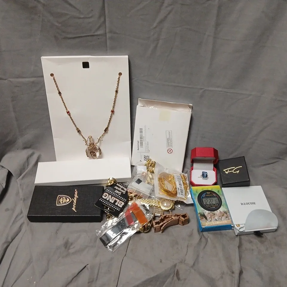 APPROXIMATELY 15 ASSORTED JEWELLERY ITEMS TO INCLUDE BRANDS SUCH AS D.LOUISE, POEDAGAR, FANCI ME, ETC