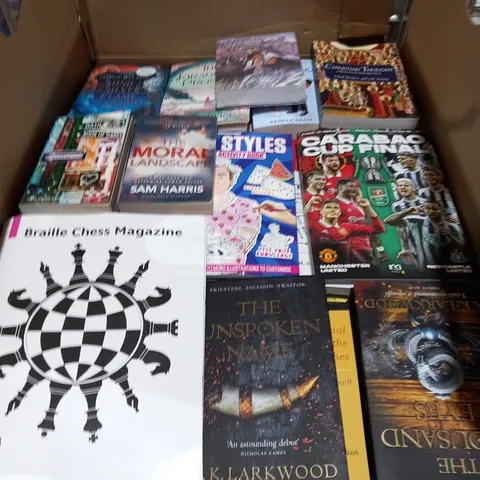 LARGE QUANTITY OF ASSORTED BOOK TITLES INCLUDE FICTION AND NON-FICTION TITLES BY AUTHORS SUCH AS;