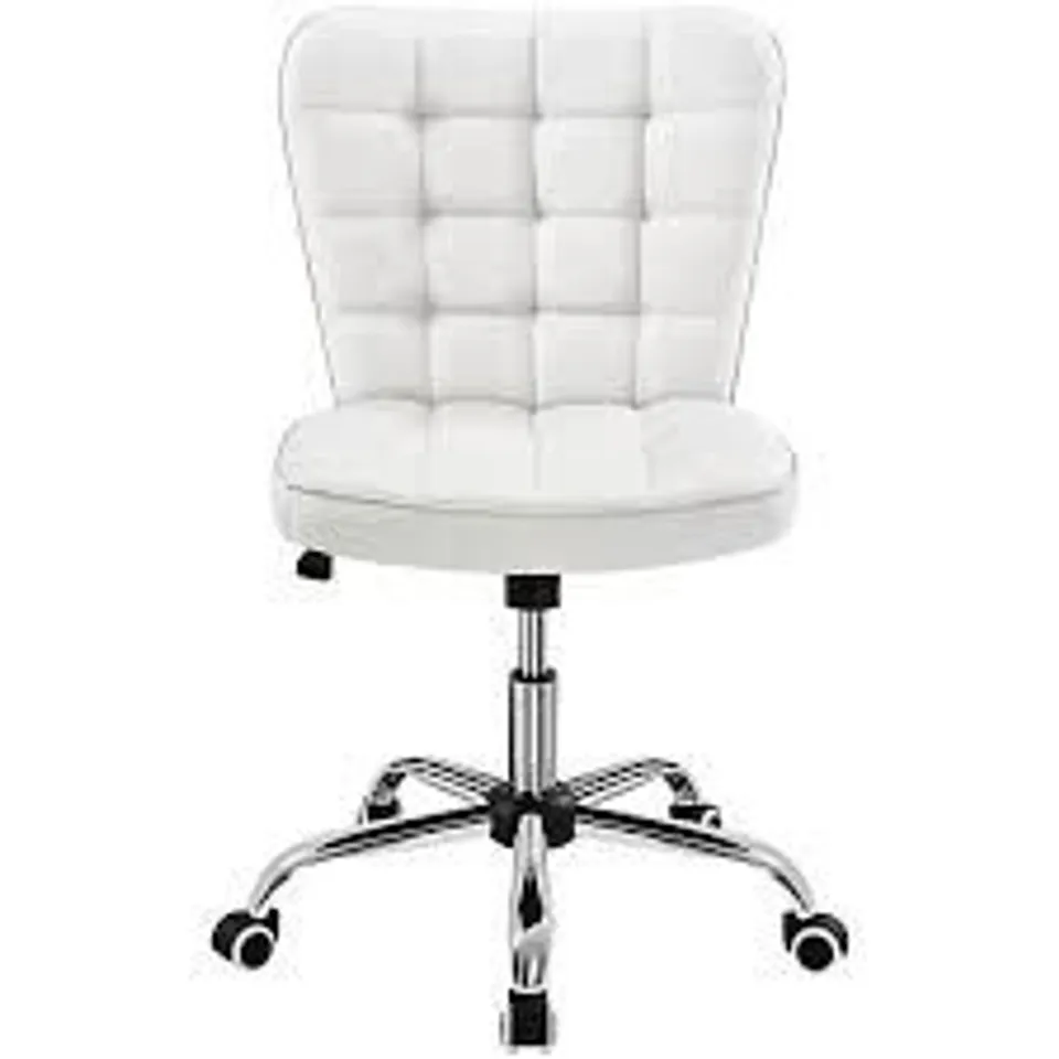 BOXED YAHEETECH OFFICE CHAIR PADDED BEDROOM OFFICE CHAIR - WHITE (1 BOX)