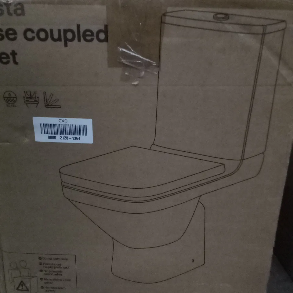 BOXED TEESTA CLOSE COUPLED TOILET - WHITE 