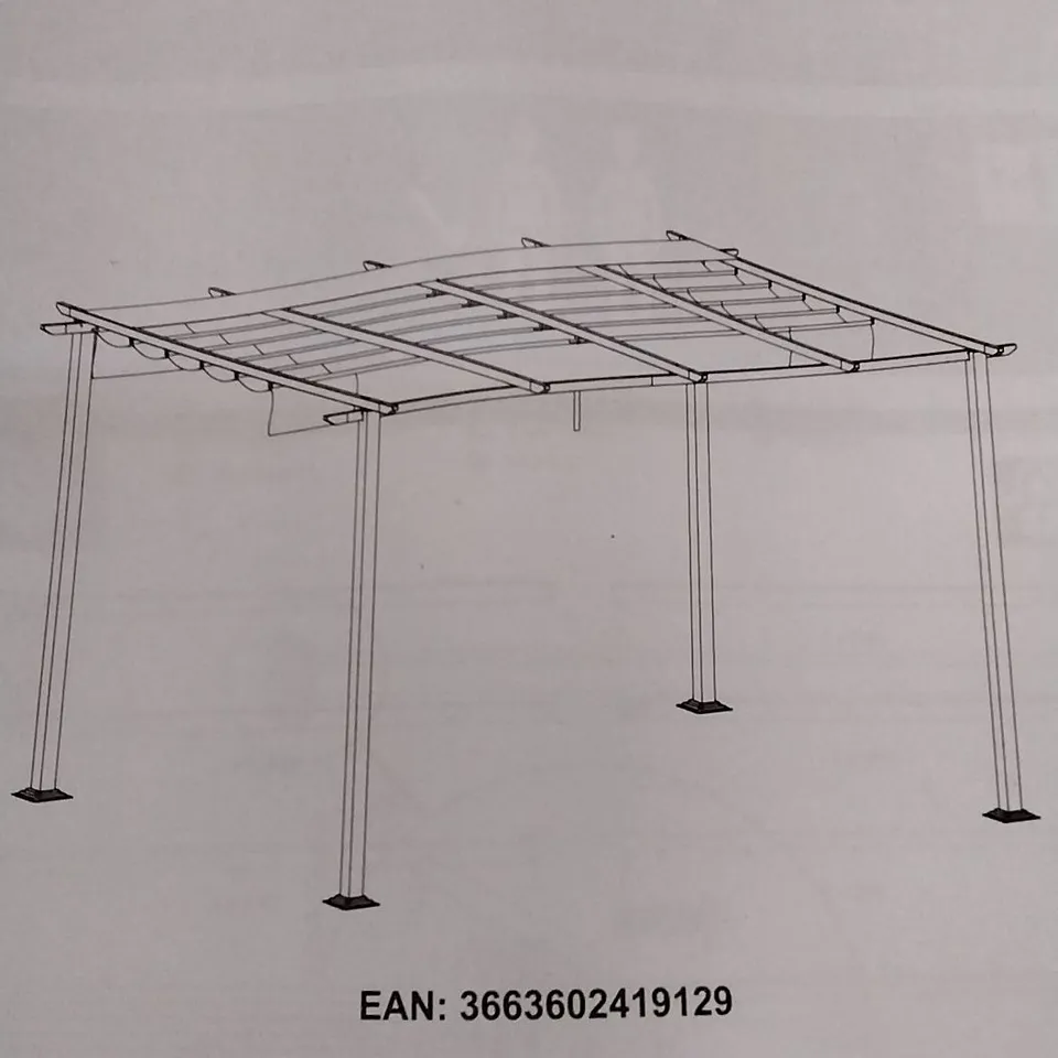 BOXED MOSES BLOOMA 4 X 3 M SLIDING GAZEBO 