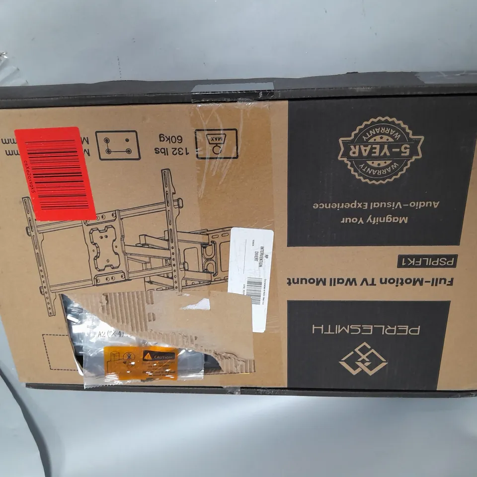 BOXED PERSMITH FULL-MOTION TV WALL MOUNT UPTO 600 X 400mm