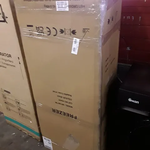 BOXED SWAN SR15671B 143CM HIGH, 55CM WIDE TALL FREEZER - BLACK