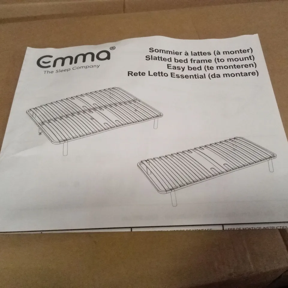BRAND NEW BOXED EMMA SLATTED BED FRAME - 135 X 190 DOUBLE (1 BOX)