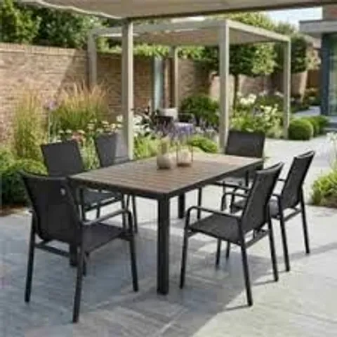 PAVANERO POLYWOOD TABLE WITH 6 PAVANERO CHAIRS SET - ONLY INCLUDES 3 CHAIRS, NO TABLE OR PARASOL