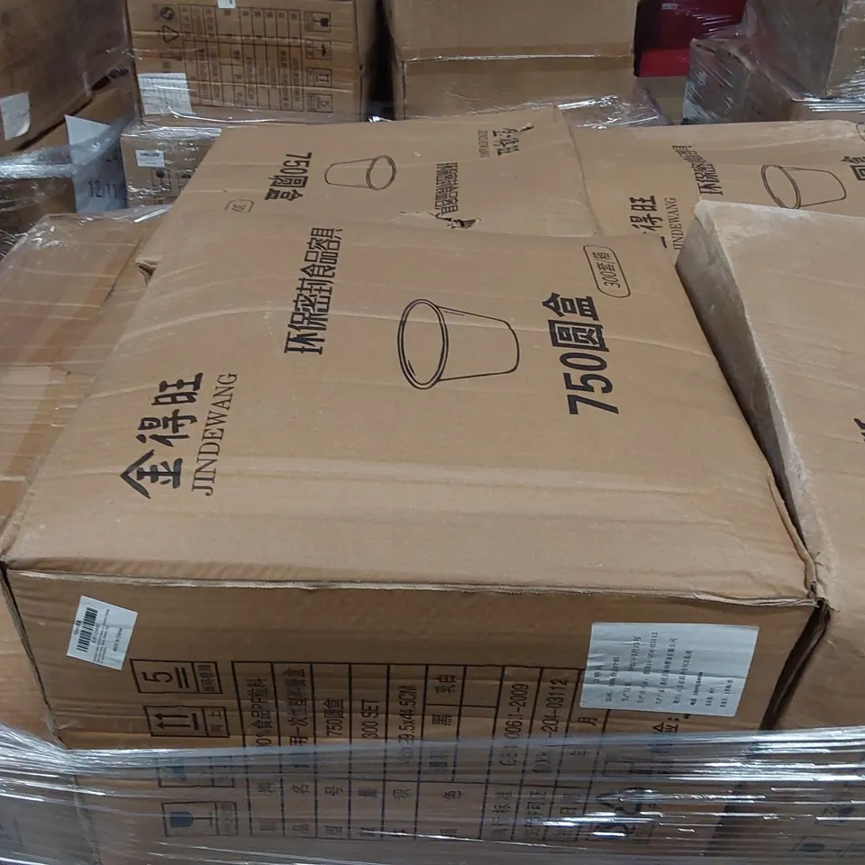 PALLET TO CONTAIN A LARGE ASSORTMENT OF SEALED FOOD CONTAINERS