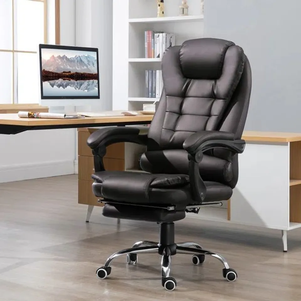 BOXED EXECUTIVE CHAIR WITH HEADREST