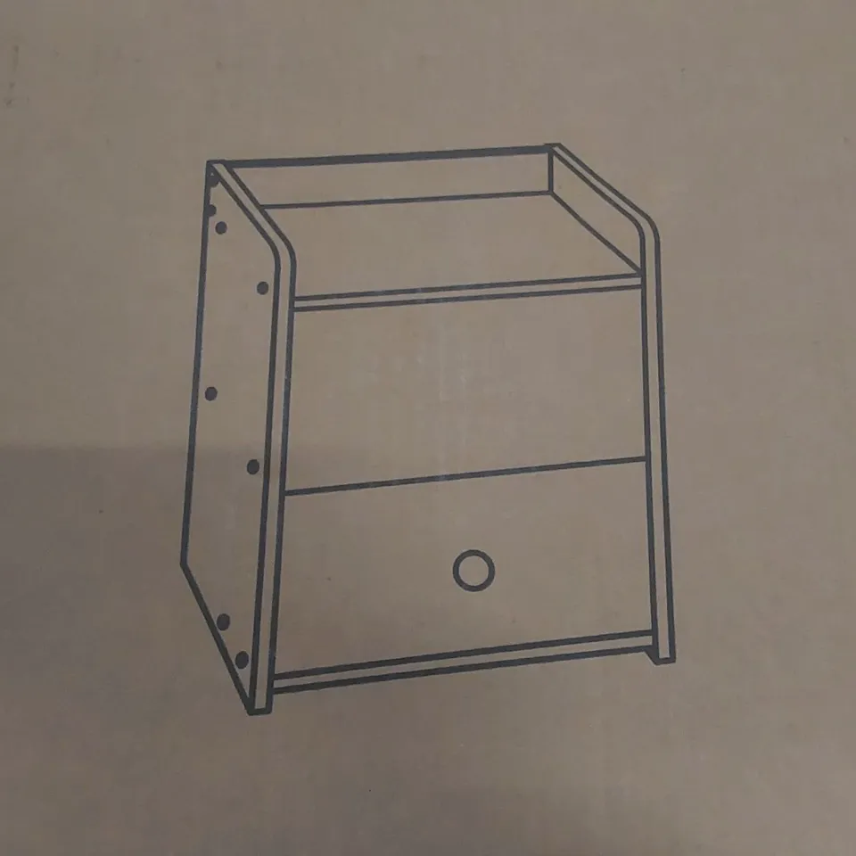 BOXED NIGHT TABLE MORANDI WOOD COLOUR + WHITE SC2063