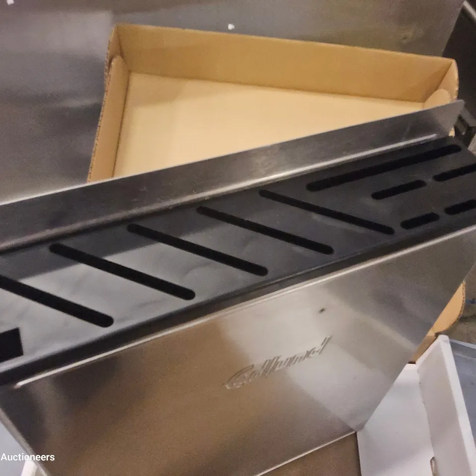 BOXED EDLUND WALL MOUNTER STAINLESS STEEL KNIFE BLOCK