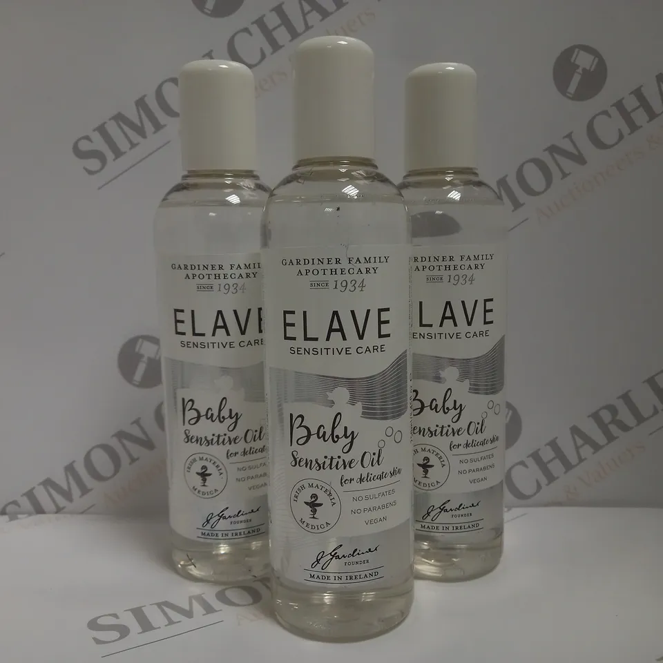 BOX OF APPROX 7 X 250ML ELAVE BABY SENSITIVE OIL