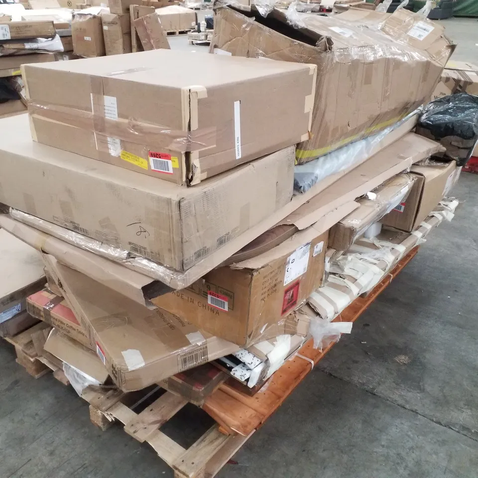 PALLET CONTAINING ASSORTED FLATPACK FURNITURE PARTS 