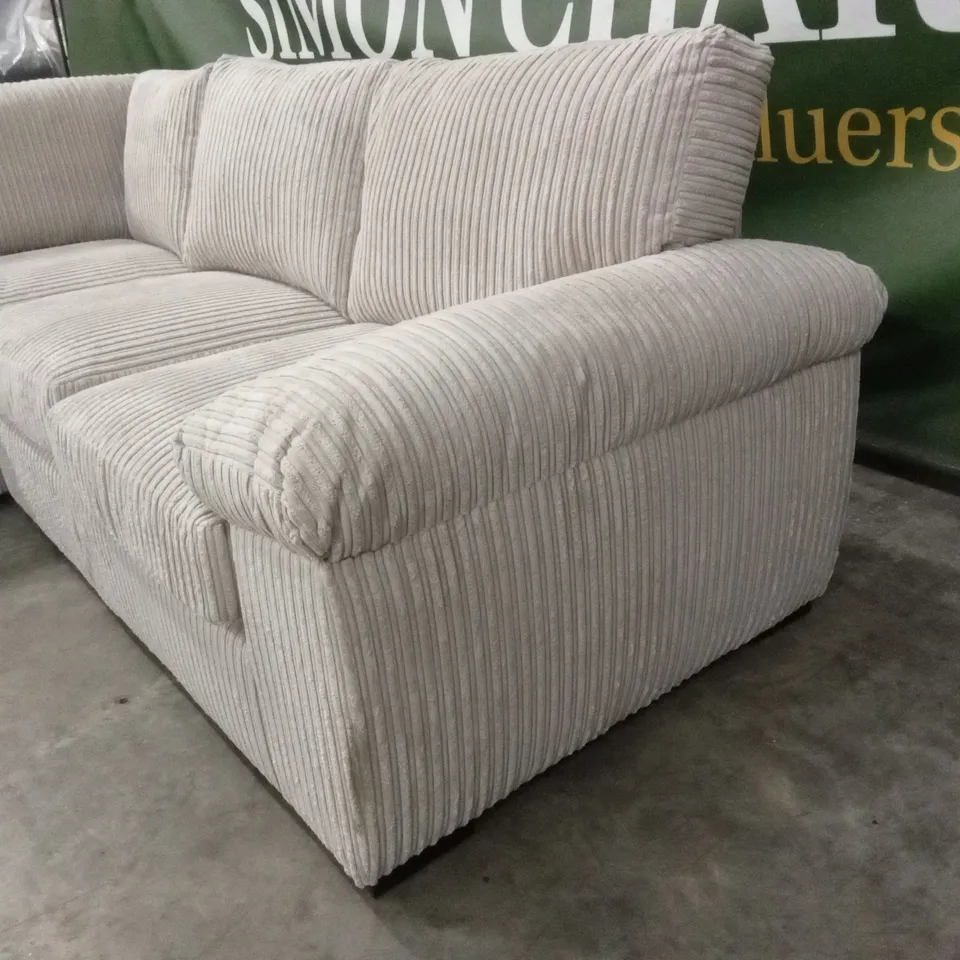 AMALFI STANDARD BACK LEFT HAND FABRIC CORNER CHAISE SOFA - CREAM RRP £949