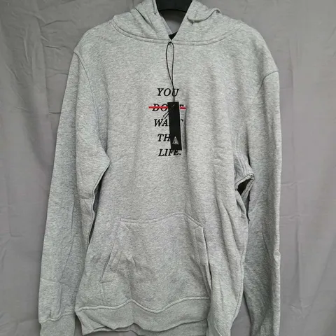 YOU DON'T WANT THIS LIFE GREY REDLINE HOODIE – GREY, SIZE M