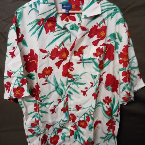 GANT FLORAL PURE PREP RELAXED SHIRT - L
