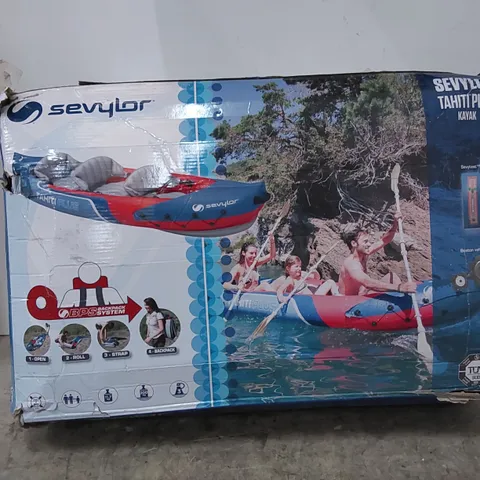 BOXED SEVYLOR TAHITI PLUS INFLATABLE KAYAK // UNEVEN/LEANING (1 BOX)