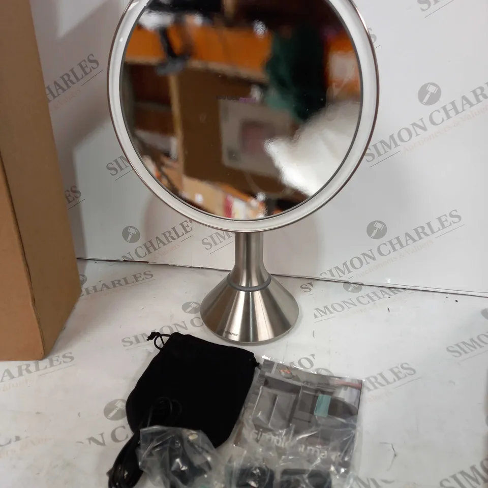 SIMPLEHUMAN 20CM SENSOR MIRROR WITH TOUCH-CONTROL BRIGHTNESS 10X MAG - COLLECTION ONLY