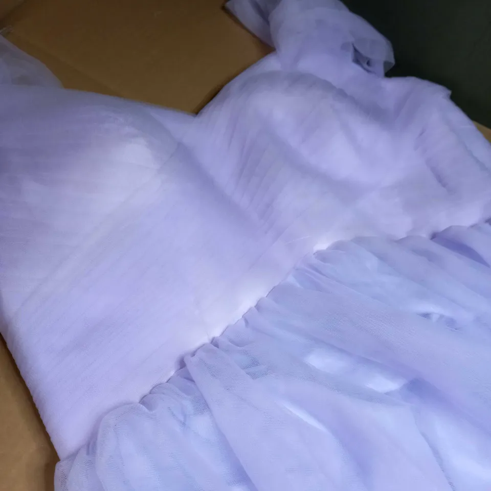 LILAC NET DETAILED OCCASION/BRIDESMAID DRESS
