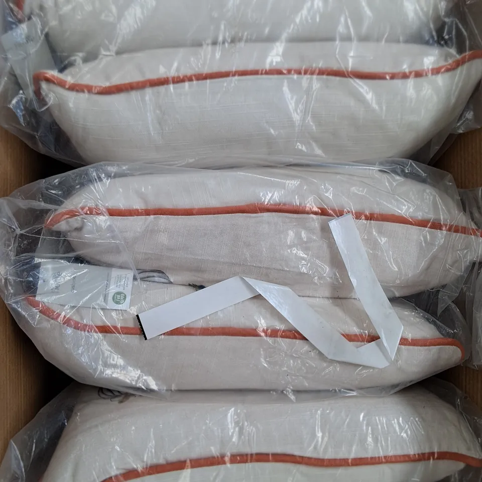 BOX OF APPROXIMATELY 10 PUMPKIN CUSHIONS 42CM X 42CM