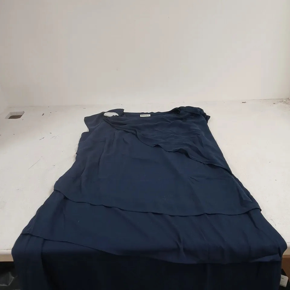 BON PRIX DARK BLUE CHIFFON DRESS SIZE 20