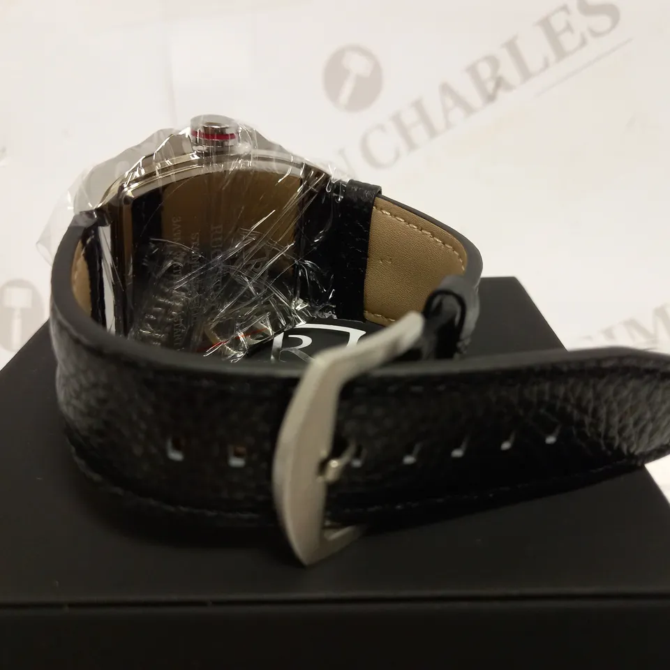 RUCKSTUHL TRIPLE DIAL LEATHER STRAP WRISTWATCH RRP £560