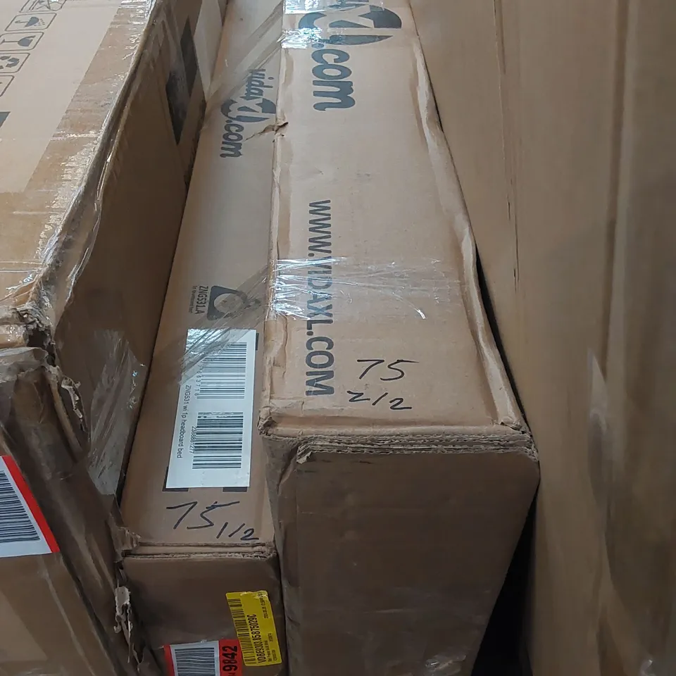 BOXED BED FRAME SOLID WOOD - SIZE UNSPECIFIED (2 BOXES)