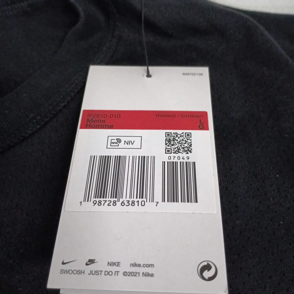 NIKE MENS BLACK LARGE TAGGED T SHIRT