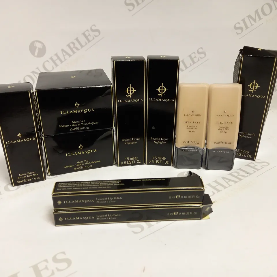 LOT OF 10 ILLAMASQUA MAKE UP ITEMS RRP £200