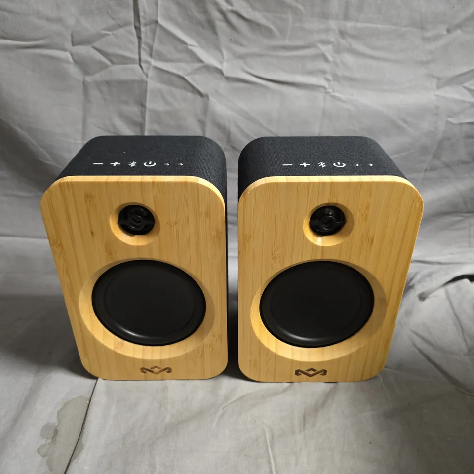MARLEY GET TOGETHER DUO WIRELESS SPEAKERS – BAMBOO FINISH (PAIR)