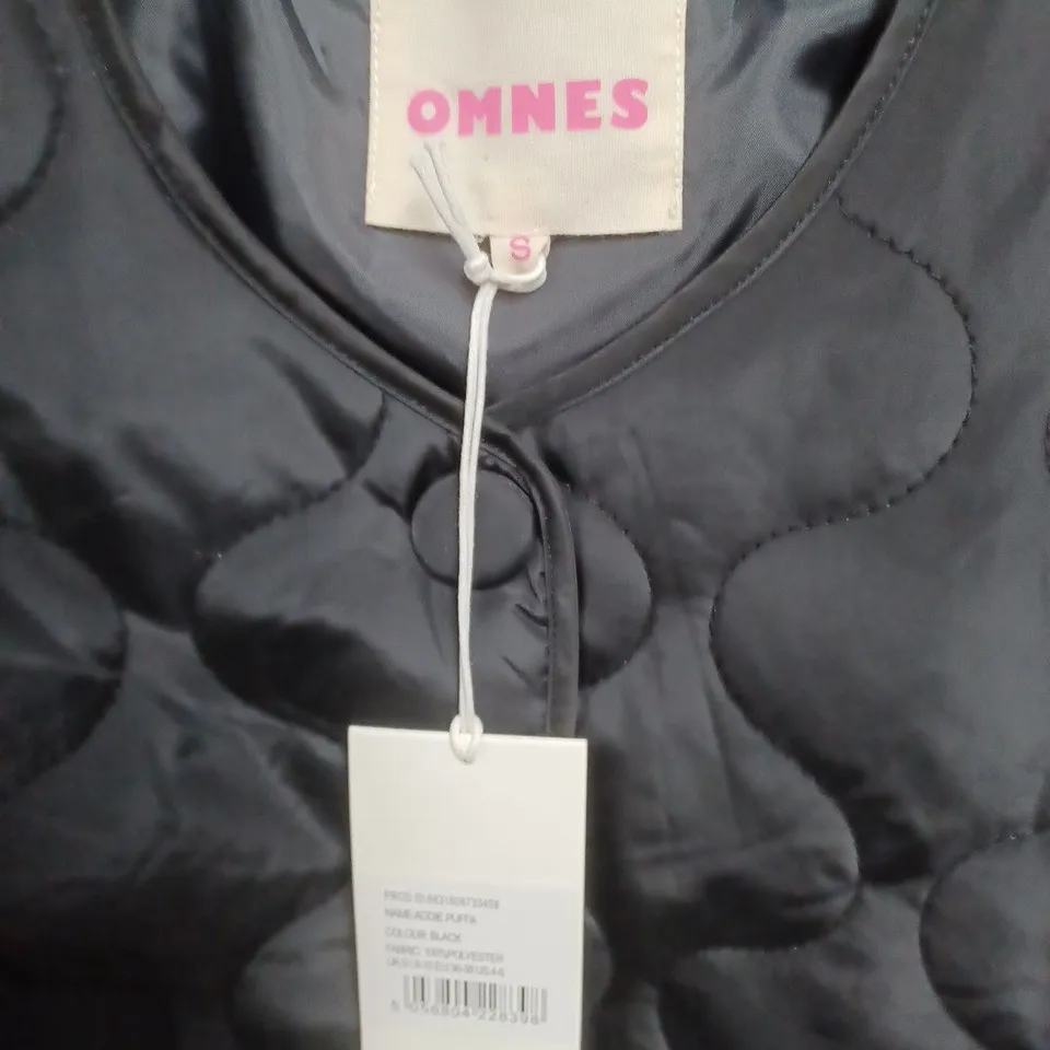 OMNES BLACK QUILTED JACKET – SIZE S