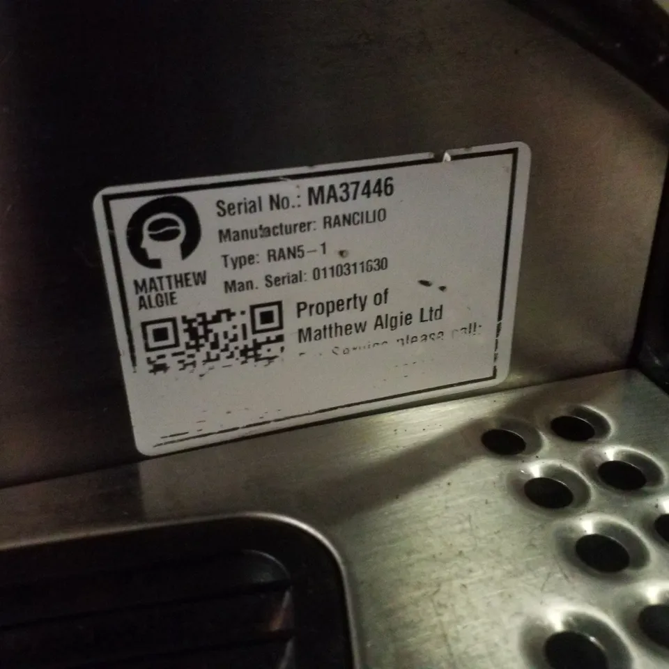 RANCILIO RAN5-1 COMMERCIAL BARRISTA COFFEE MACHINE 