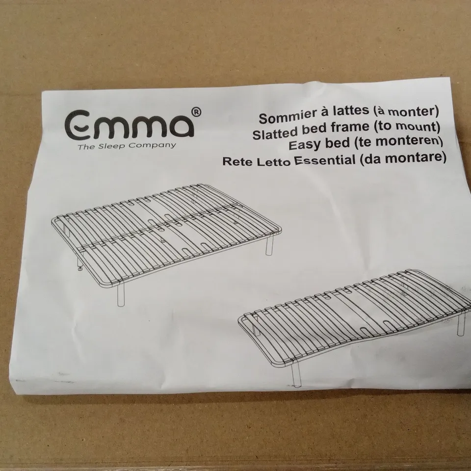 BOXED EMMA SLATTED FRAME BED - 120 x 190cm SMALL DOUBLE