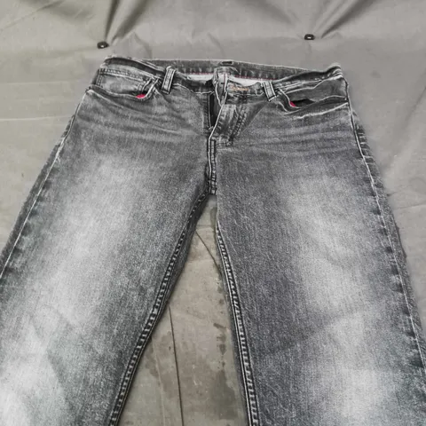 LEVI'S 511 SLIM TAPER JEANS – W33 L32, GREY WASHED DENIM, MEN'S