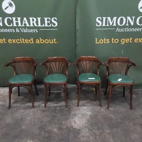 SET OF 4 VINTAGE BENTWOOD STYLE DINING CHAIRS
