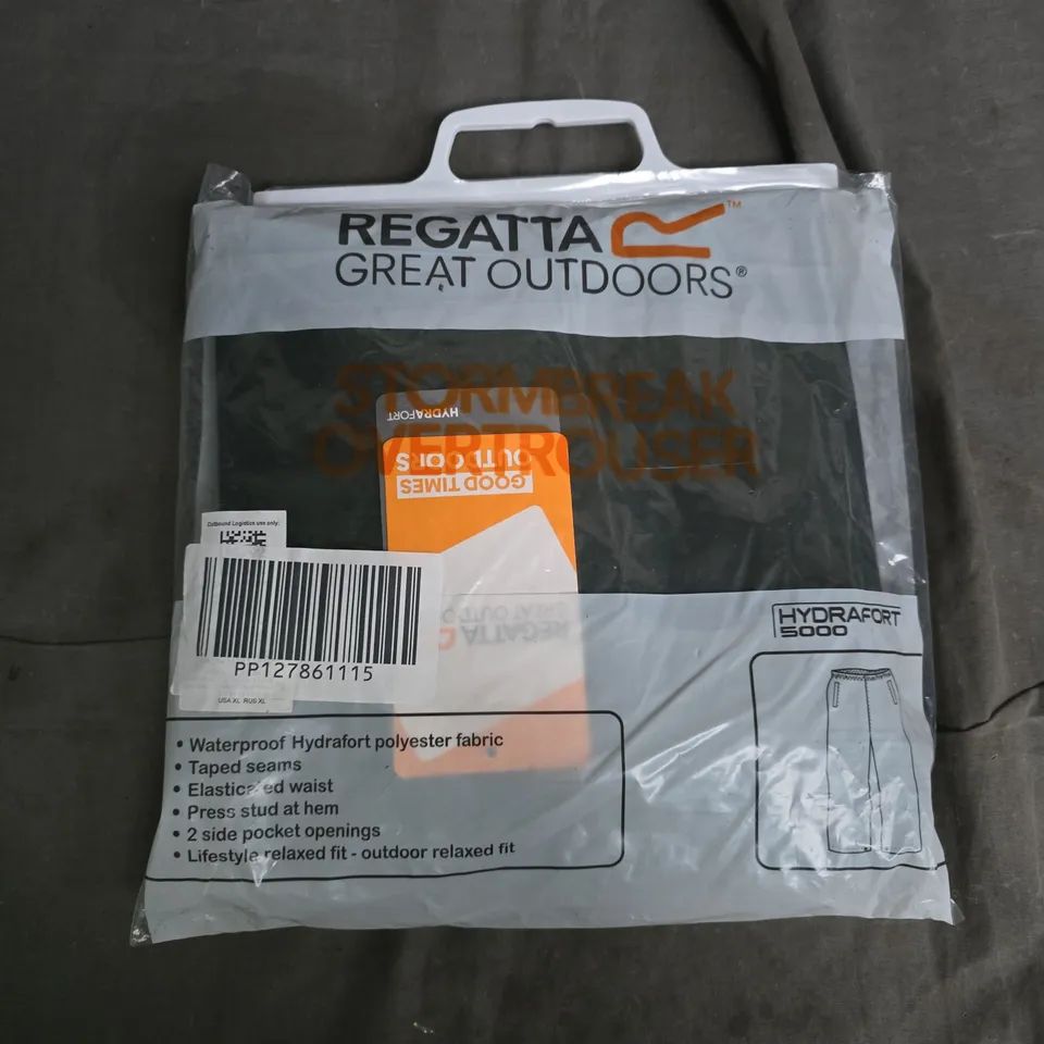 BAGGED REGATTA HYDRAFORT 5000 BOTTOMS IN DARK OLIVE - XL