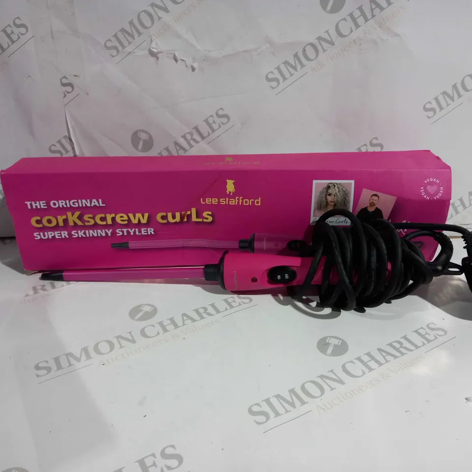 BOXED LEE STAFFORD CORKSCREW CURLS SUPPER SKINNY STYLER