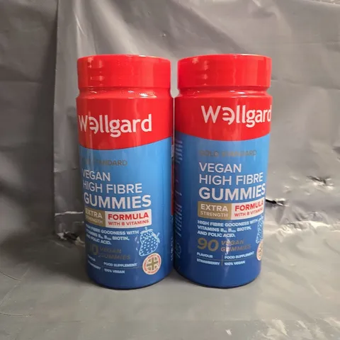 SEALED WELLGARD VEGAN HIGH FIGRE GUMMIES IN STRAWBERRY 2X90 SERVINGS