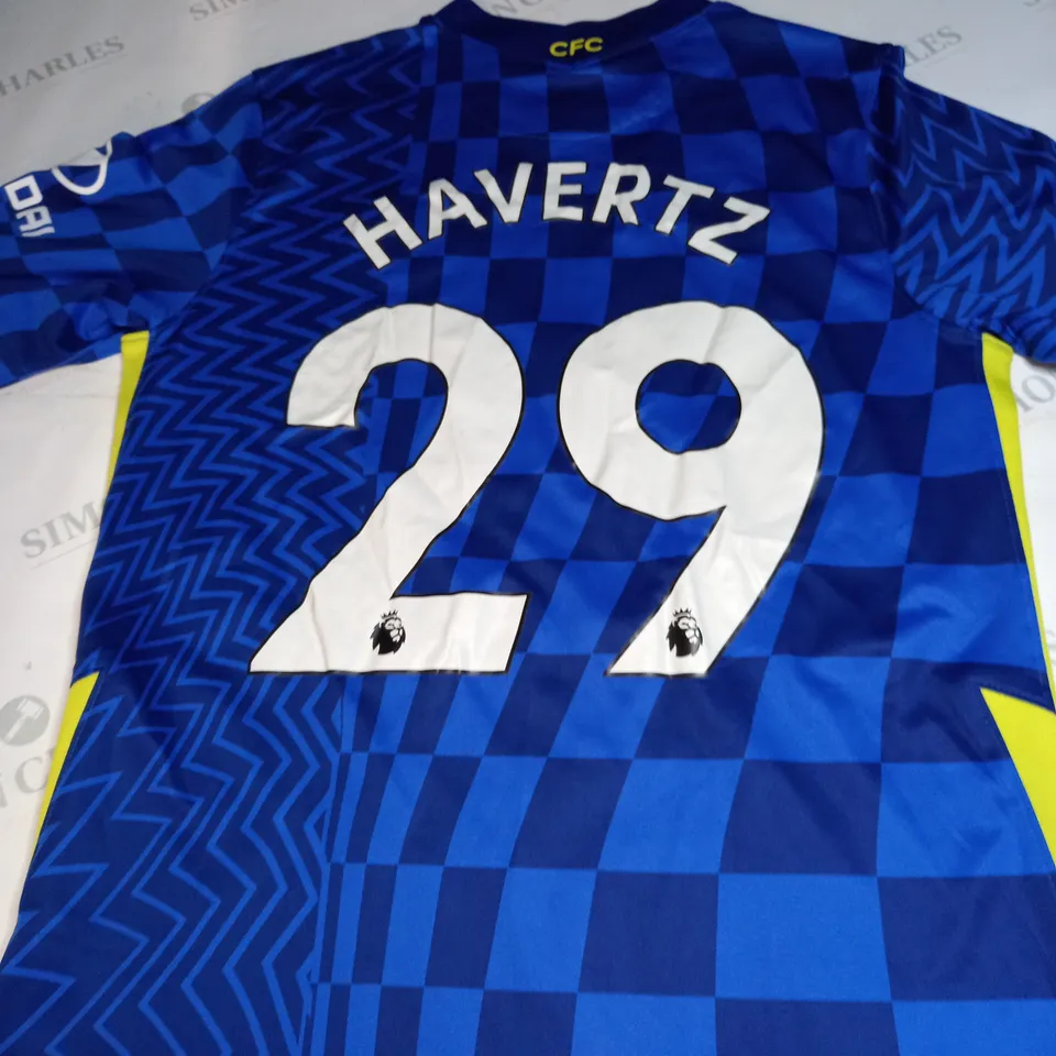 CHELSEA FC HOME SHIRT WITH HAVERTZ 29 SIZE M