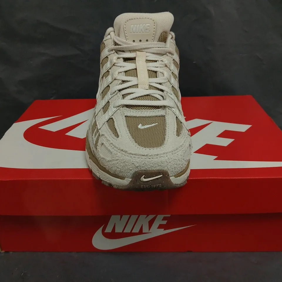 BOXED PAIR OF NIKE P-6000 SHOES IN BEIGE SIZE UK 7