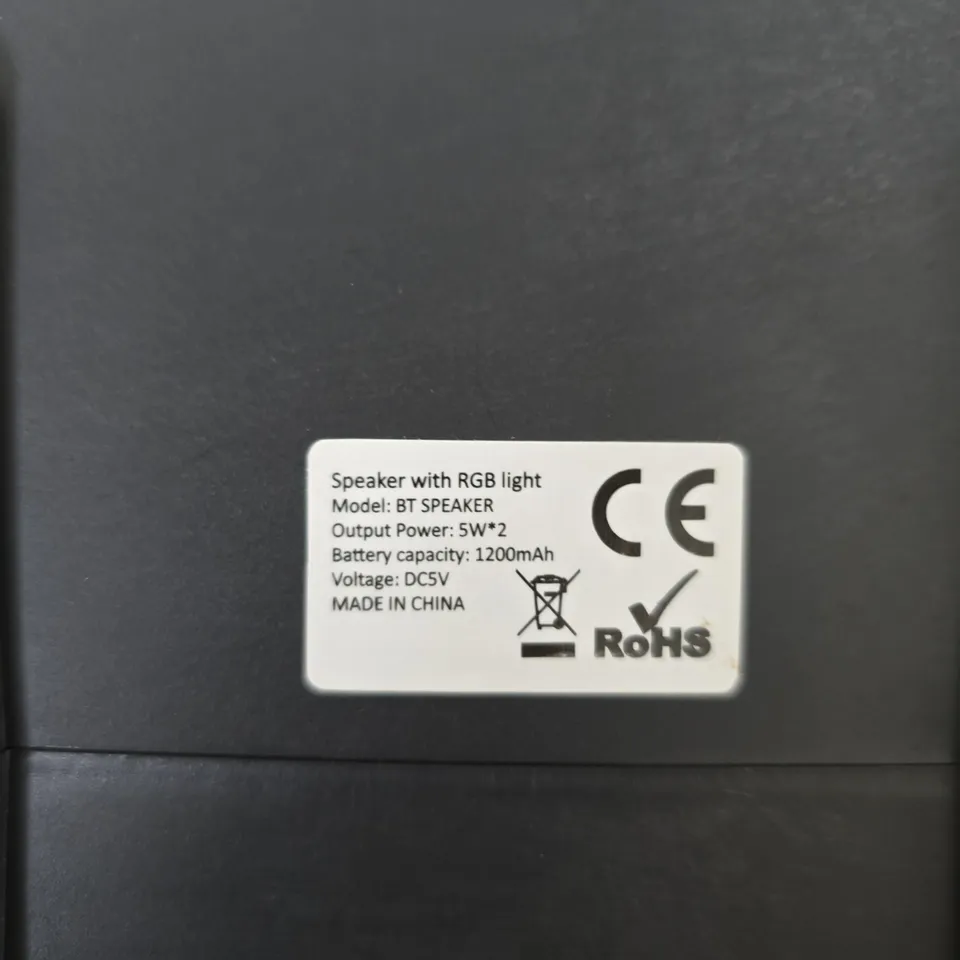 BT SPEAKER WITH RGB LIGHT – PORTABLE BLUETOOTH SPEAKER (BT SPEAKER)